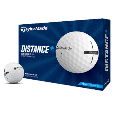 TaylorMade Distance+ White Golf Balls (1 Dozen)