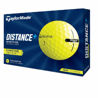 TaylorMade Distance+ Yellow Golf Balls (1 Dozen)