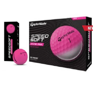 TaylorMade Speedsoft 12 Golf Ball Pack (Hi-Vis Pink)