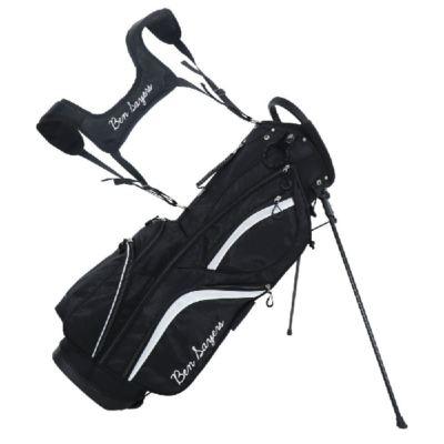 Ben Sayers Deluxe Golf Bag / with Stand (Black / White)