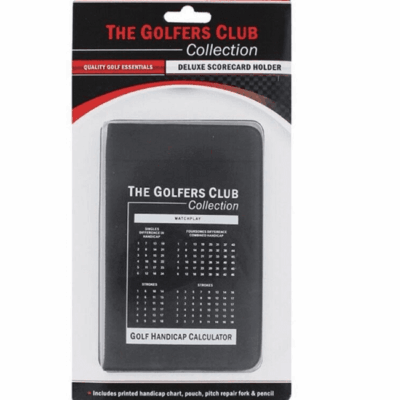 Golfers Club Score Card Holder with Handicap Chart