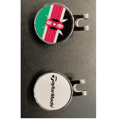Cap Clip with Metallic Golf Ball Marker (different designs available)