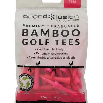 Brandfusion Graduated Bamboo Golf Tees (57mm) (Pack of 20)