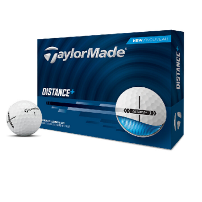 TaylorMade Distance+ White Golf Balls (1 Dozen)