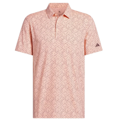 Adidas Ultimate365 Mesh Tango Print Climacool Polo Shirt - Orange
